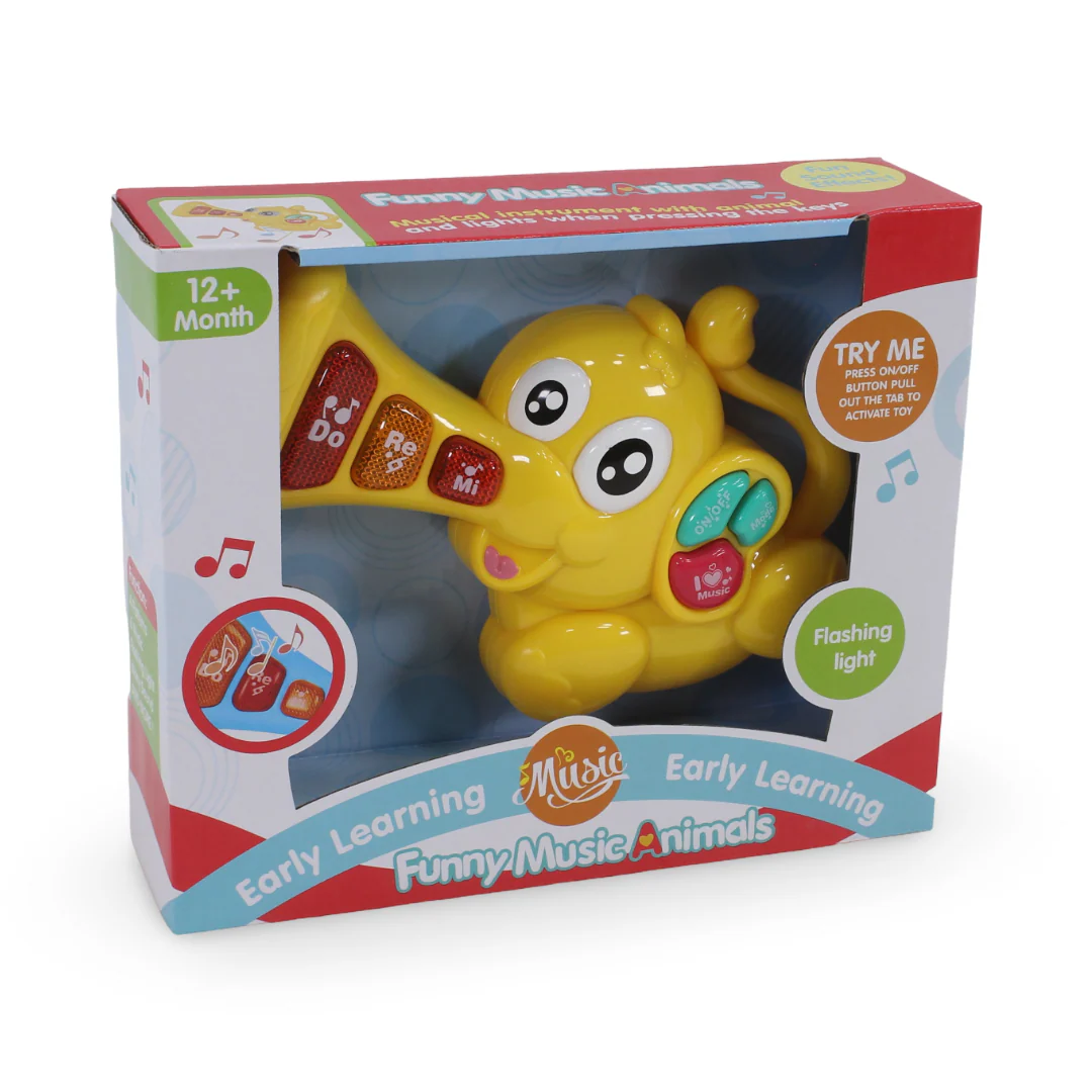 Baby Musical Elephant Toy – Yellow - Image 2
