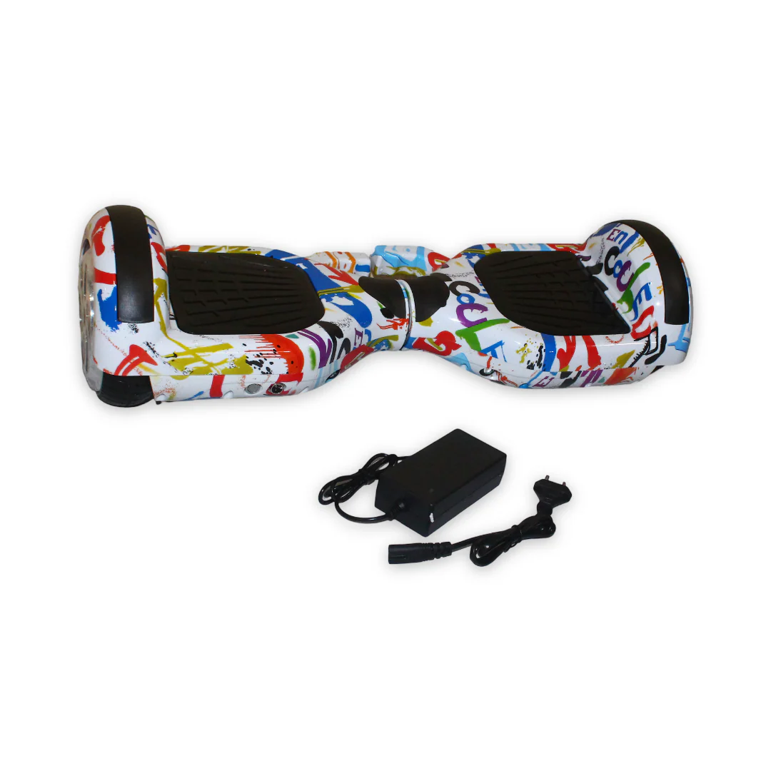 Hoverboard Scooter 6.5 Inch – White with Letters Print