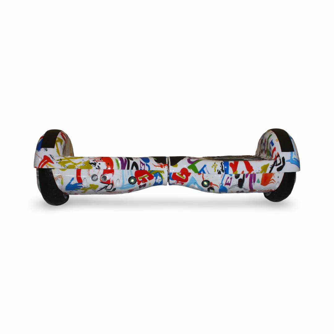 Hoverboard Scooter 6.5 Inch – White with Letters Print - Image 2