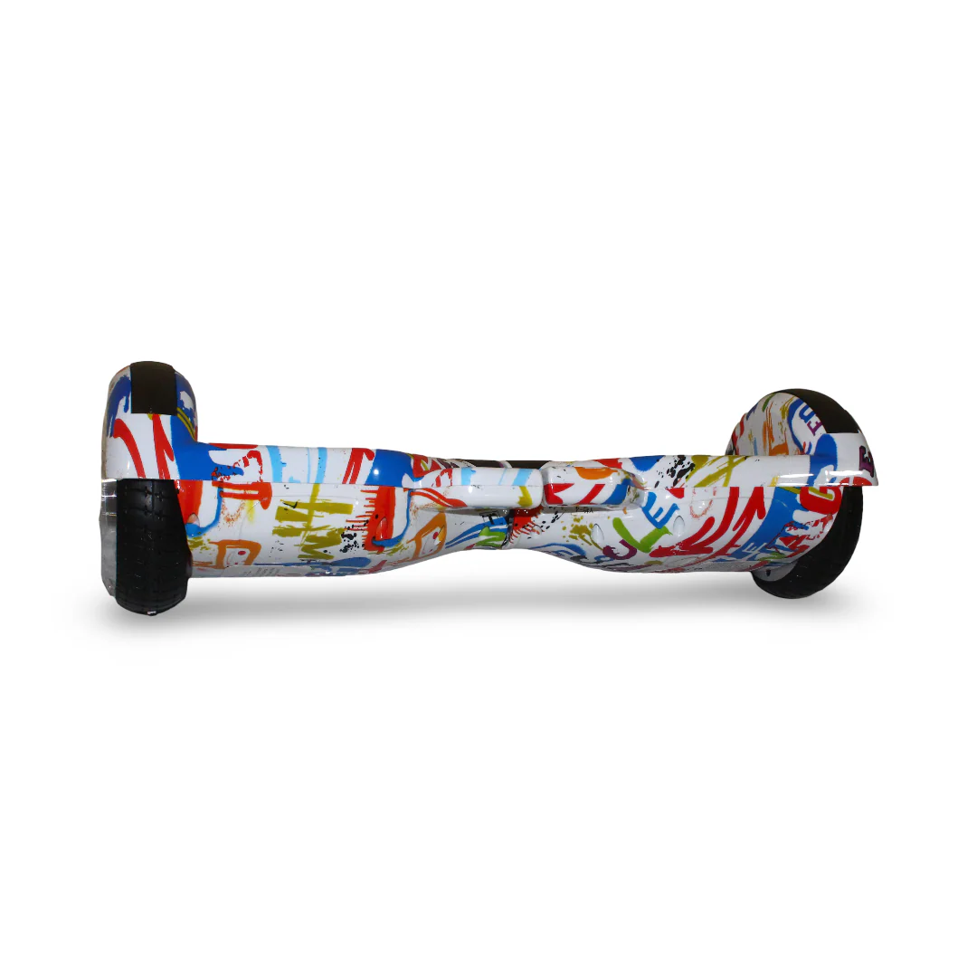 Hoverboard Scooter 6.5 Inch – White with Letters Print - Image 3