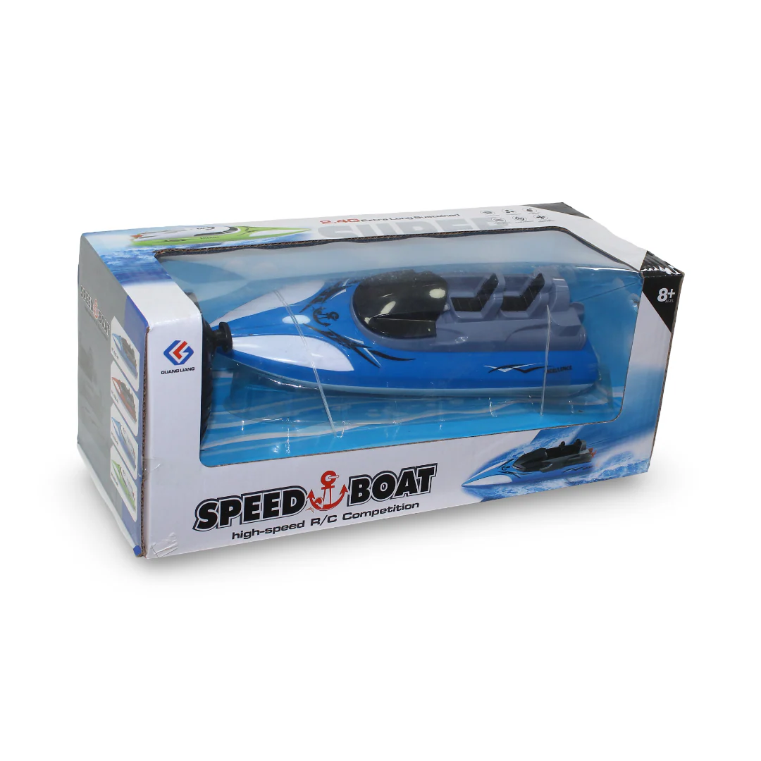 High-Speed R/C Competition Speed Boat – Blue - Image 2