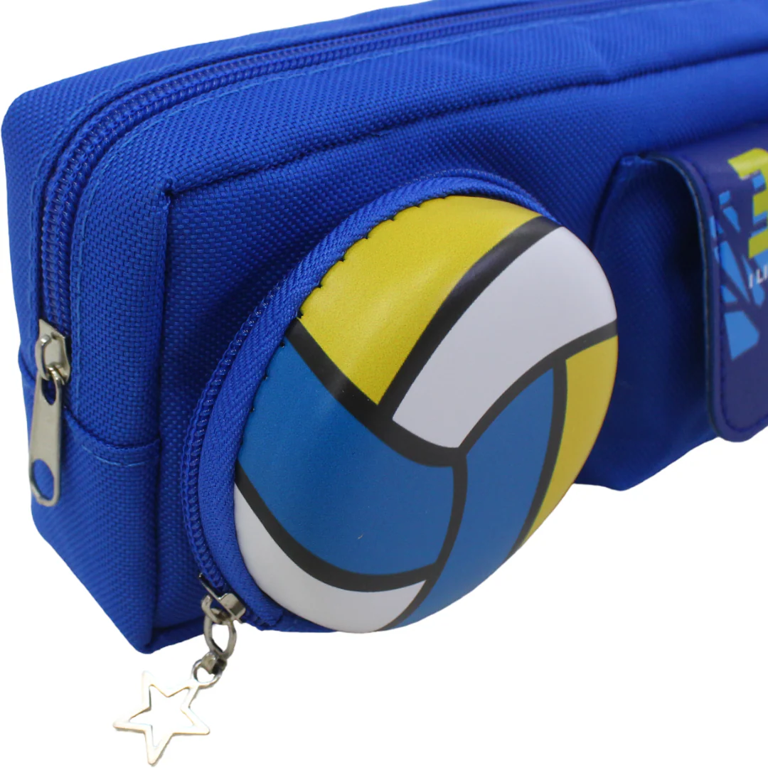 3D Volleyball Pencil Case – Blue - Image 3