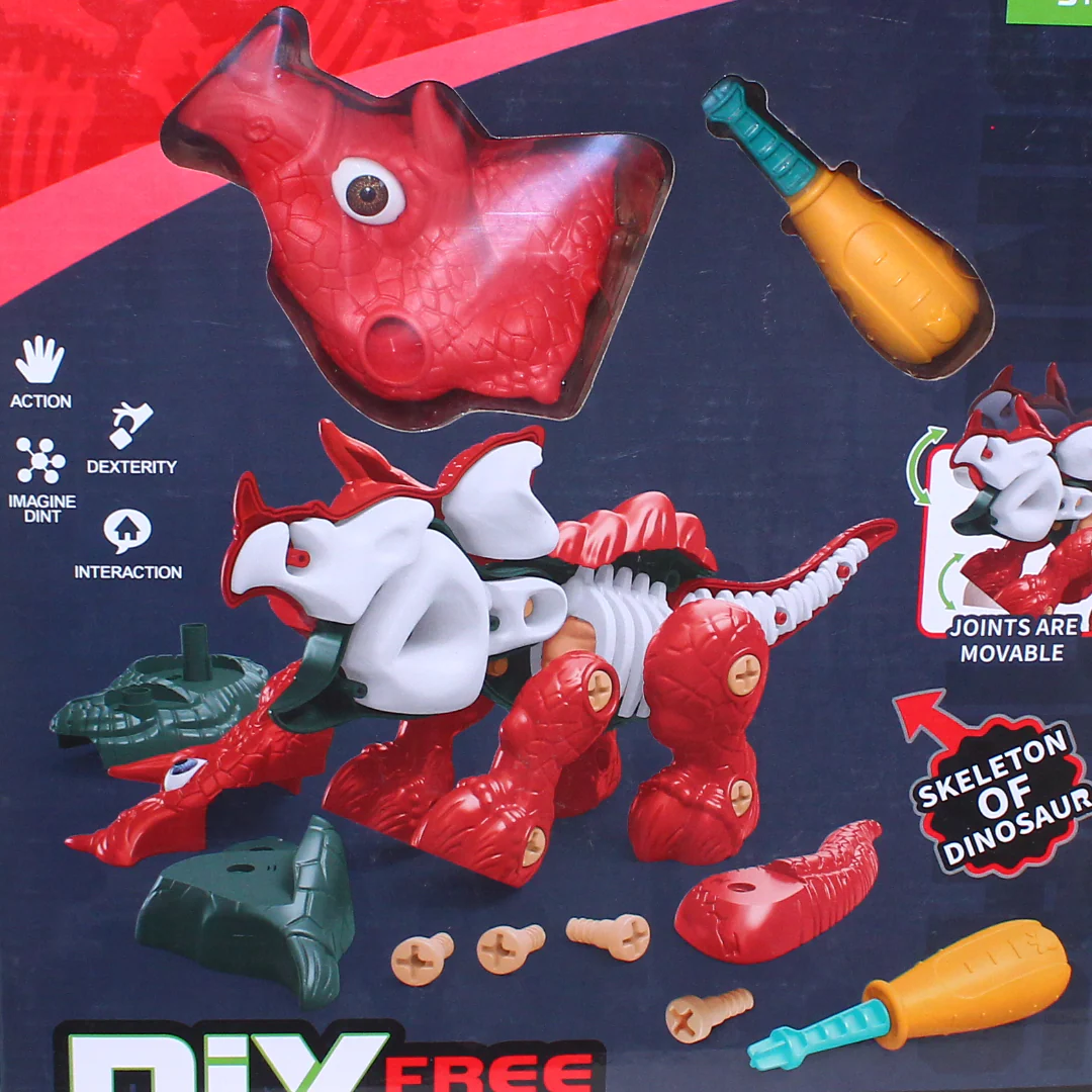 DIY Dinosaur Assembly Set – Red - Image 3