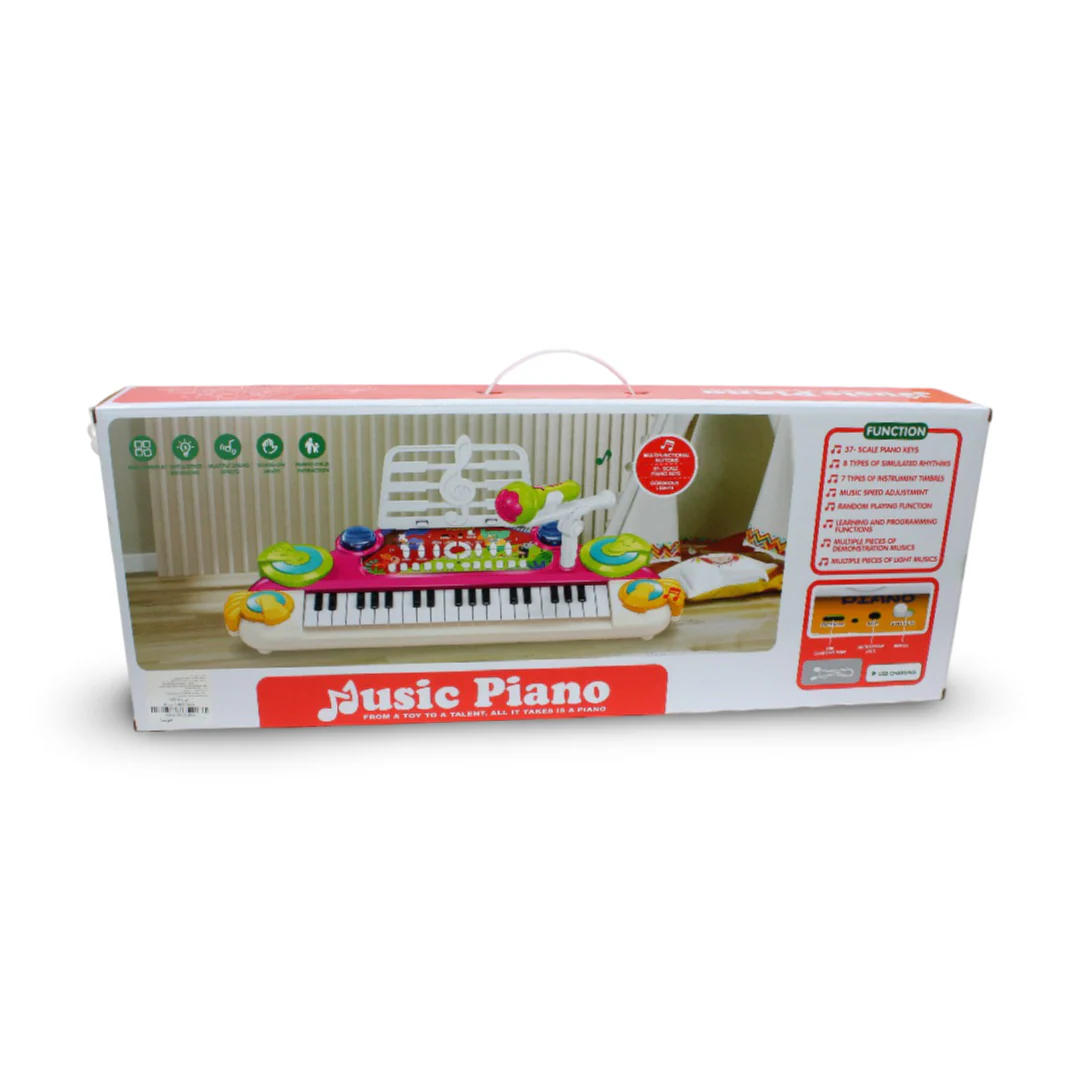 Children's Music Piano – Fuchsia - Image 2
