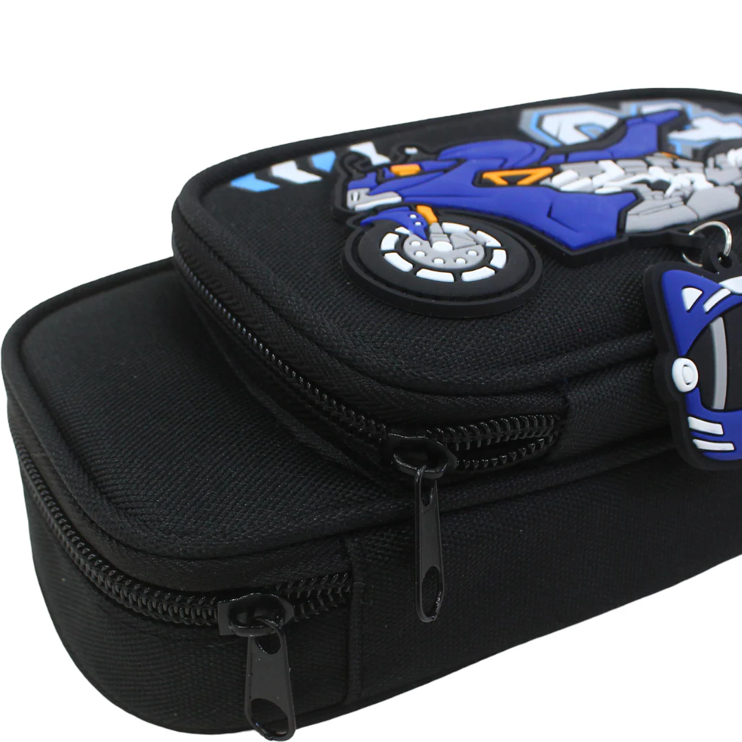 3D Bike Pencil Case – Blue - Image 3