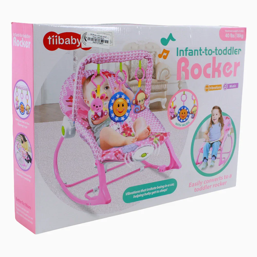 Baby Rocker with Toys and Music – Pink