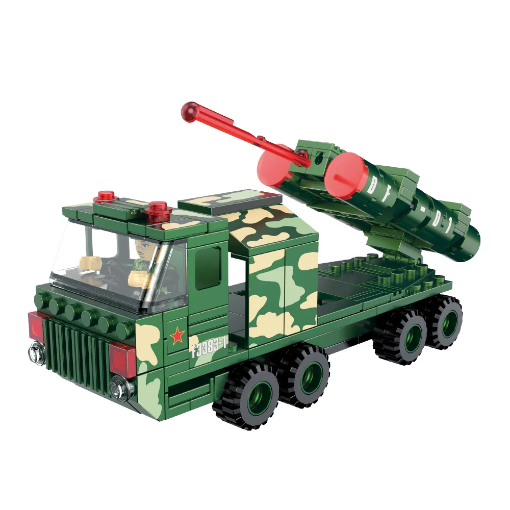 Cogo 2-in-1 Military Missile Truck Building Block Set – 174 Pcs