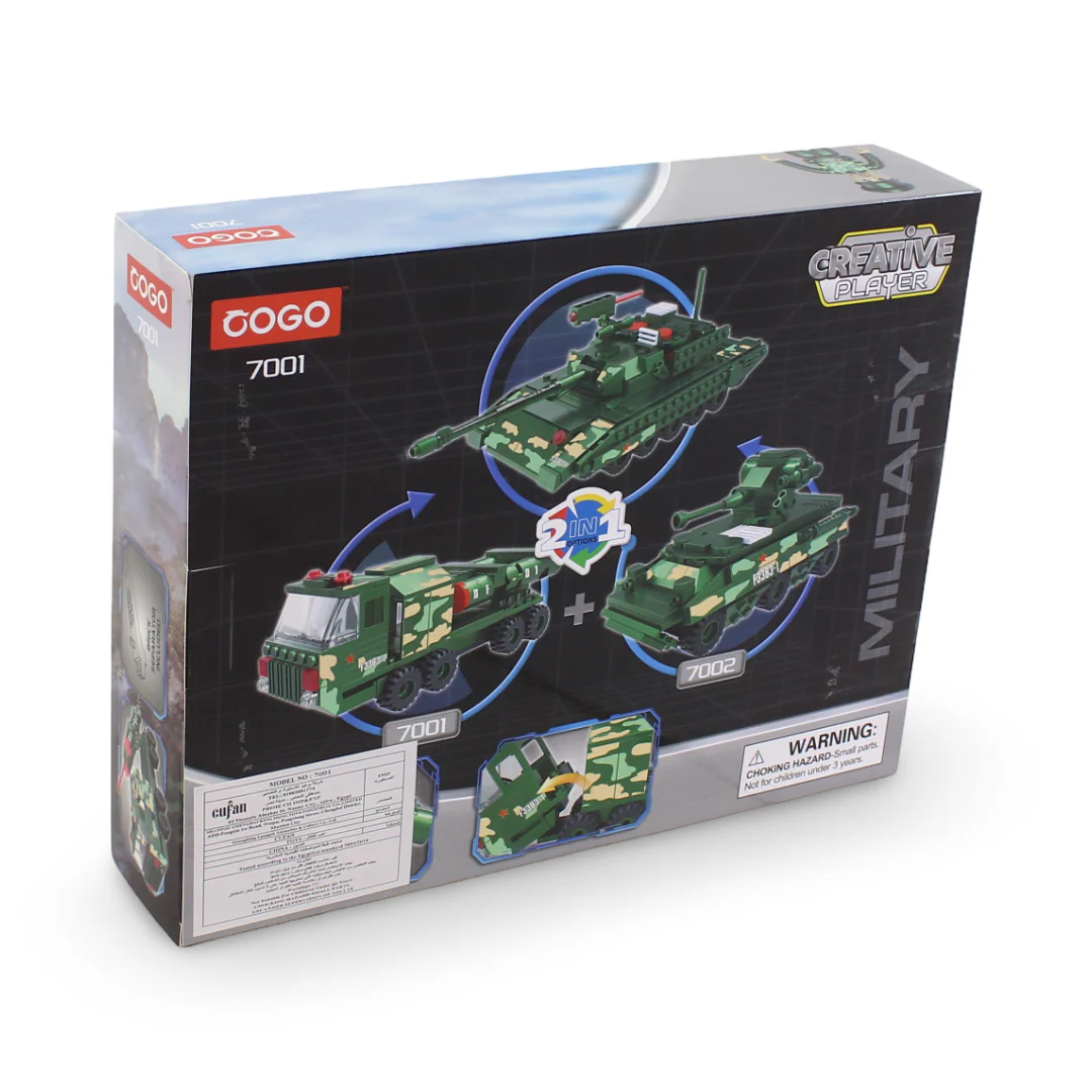 Cogo 2-in-1 Military Missile Truck Building Block Set – 174 Pcs - Image 3