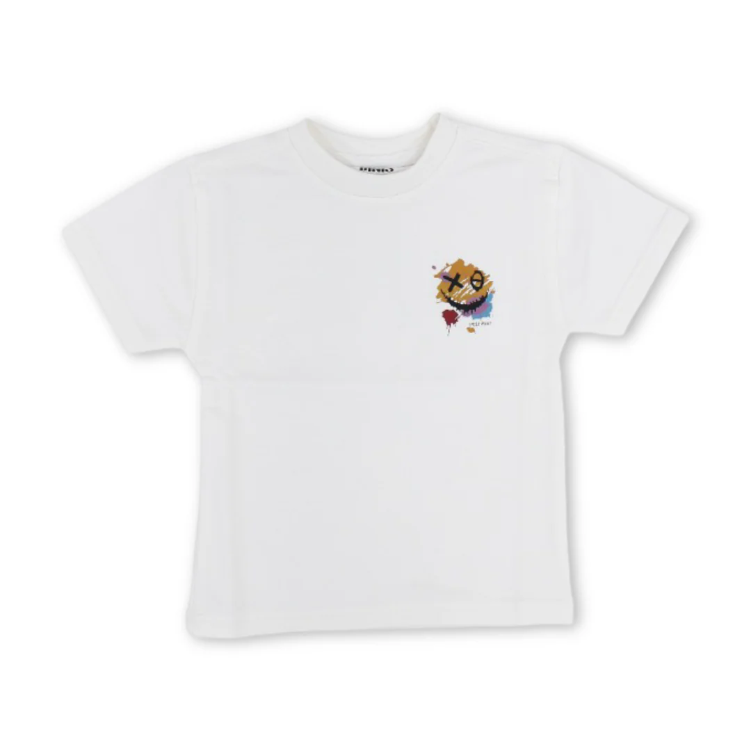 Unisex Baby Cotton T-Shirt – Off-White with "XO" Print