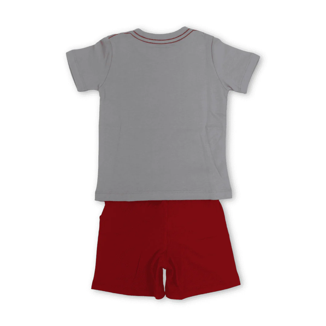 Baby Boys Cotton Pajama – Grey with Dino Print - Image 2