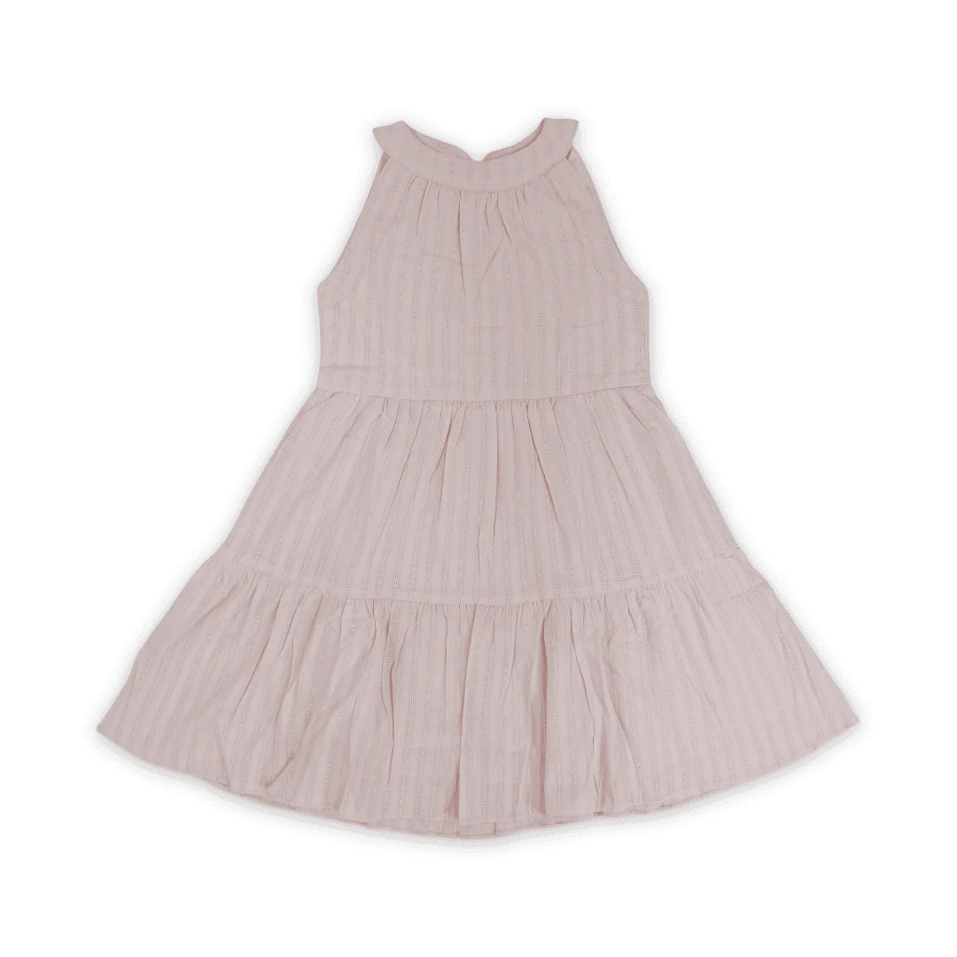 Girls Cotton Sleeveless Dress – Pink
