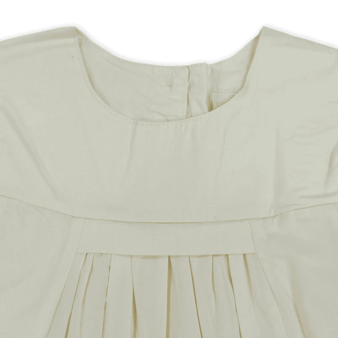 Girls Cotton Sleeveless Dress – Yellow - Image 3