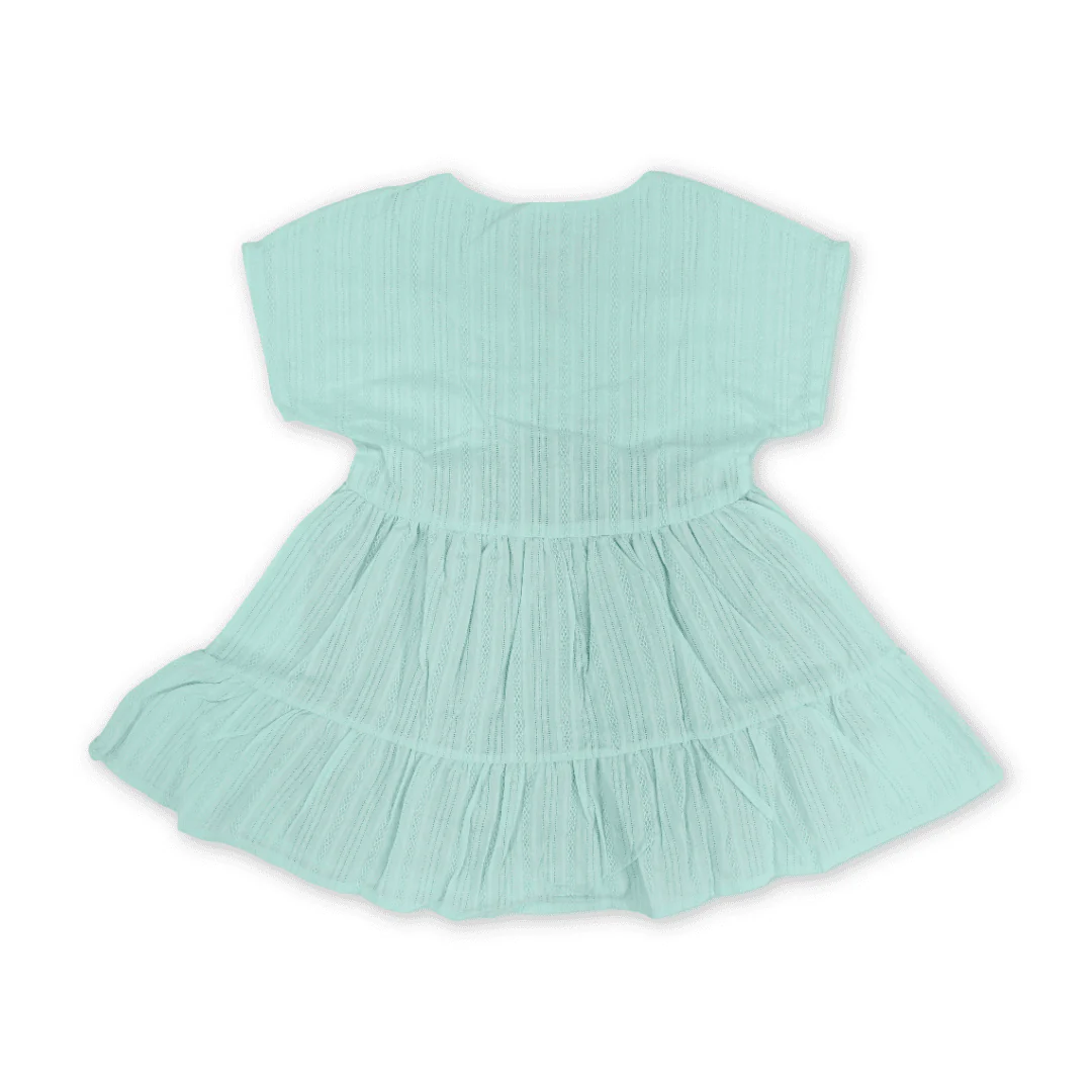 Girls Cotton Dress – Mint - Image 2