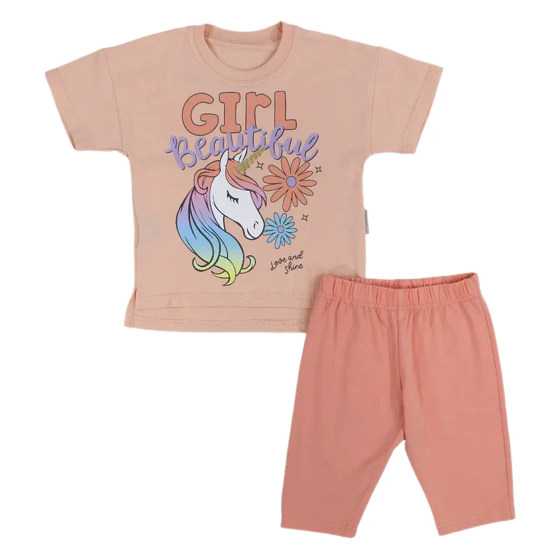 Girls Cotton Pajama Set – Unicorn Print - Image 8