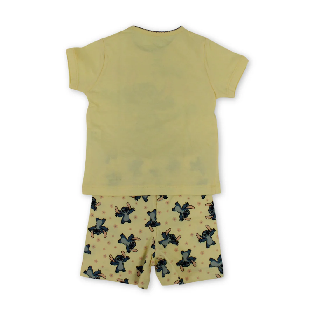 Baby Girls Cotton Pajama – Stitch Print - Image 2