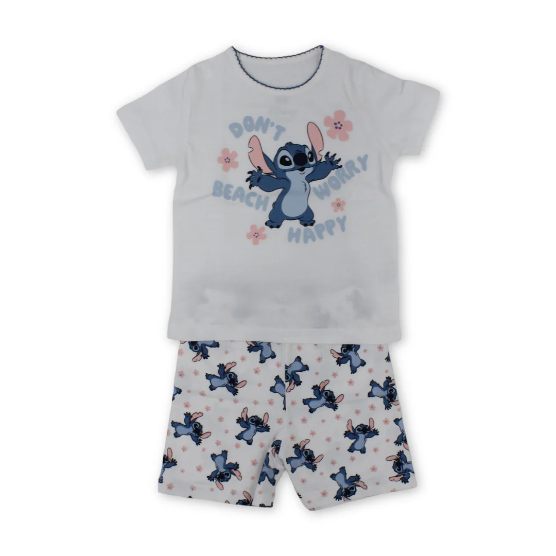 Baby Girls Cotton Pajama – Stitch Print - Image 4