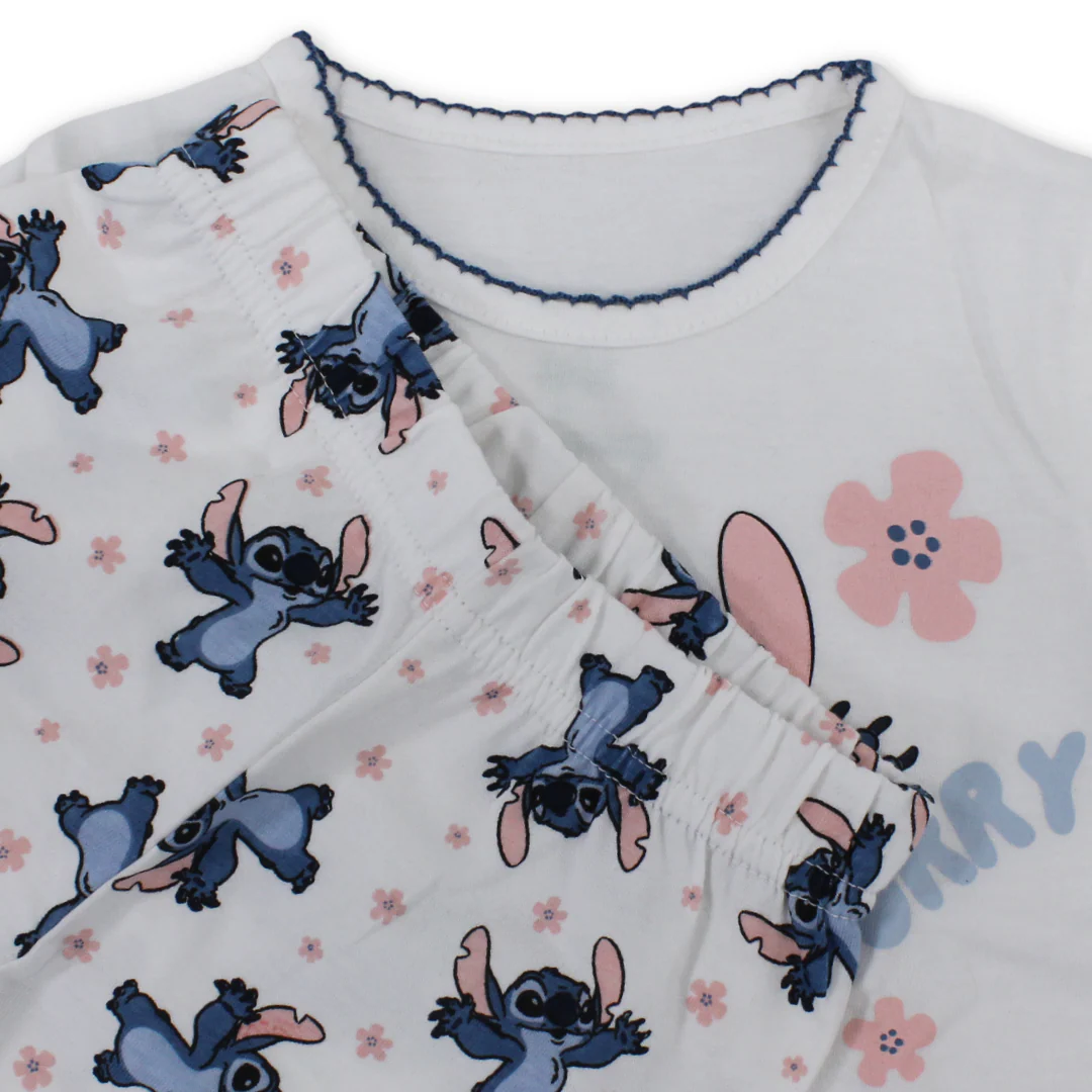 Baby Girls Cotton Pajama – Stitch Print - Image 6