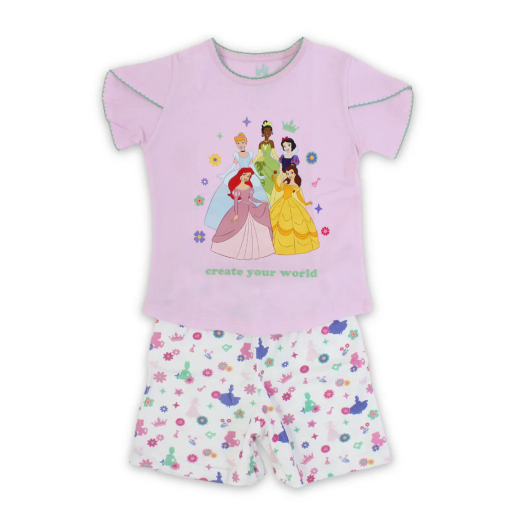 Baby Girls Cotton Pajama – Princess Print - Image 4