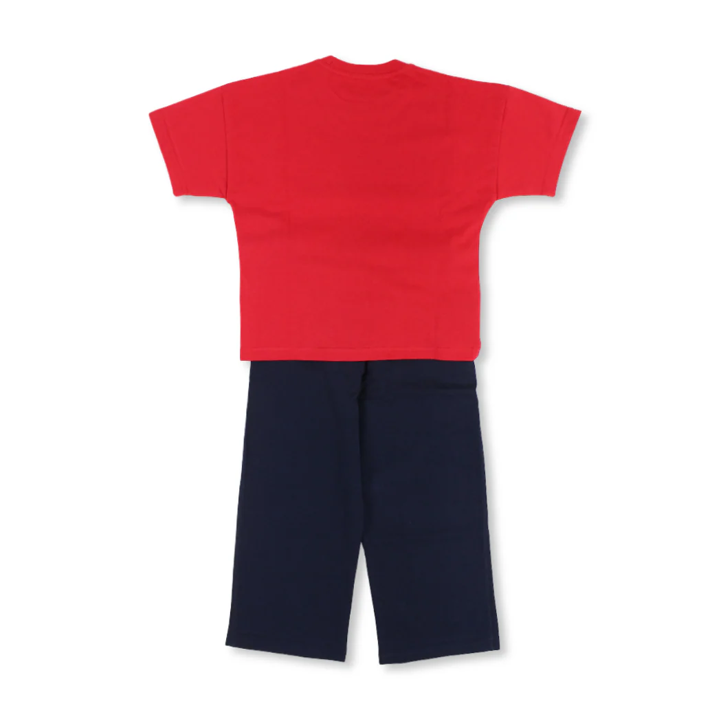 Boys Cotton Pajama – Red with Spider-Man Print - Image 2