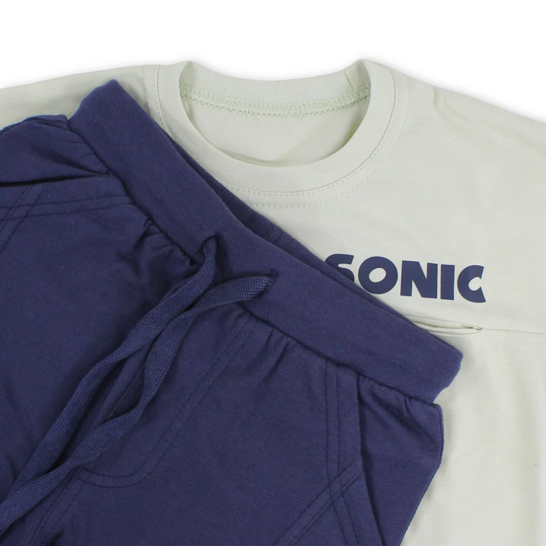 Boys Cotton Pajama – Sonic Print - Image 3