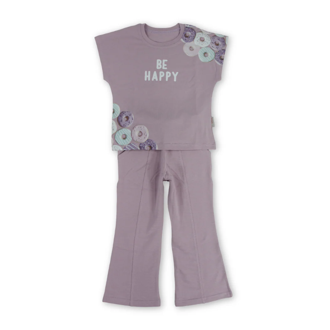 Baby Girls Cotton Pajama – "Be Happy" Print