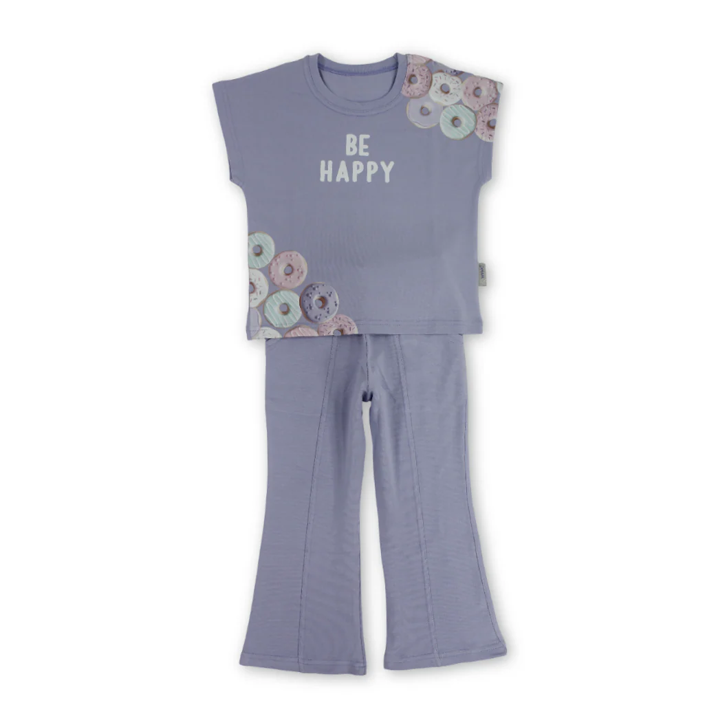 Baby Girls Cotton Pajama – "Be Happy" Print - Image 4