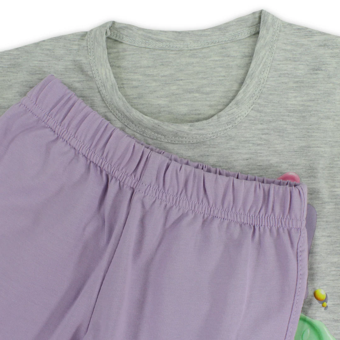 Girls Cotton Pajama – "Smile be Happy" Print - Image 6