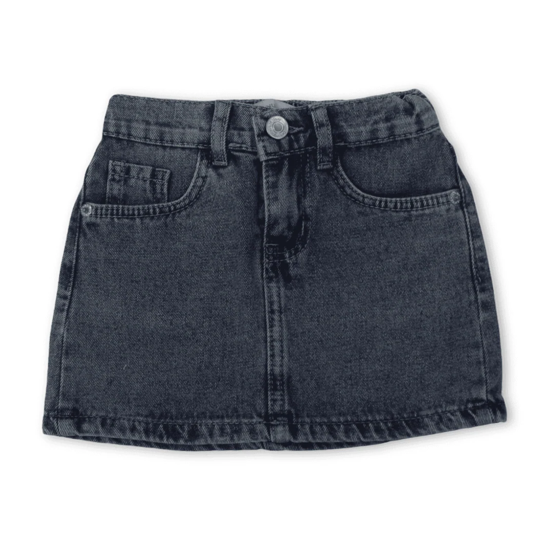 Girls Cotton Denim Skirt – Dark Blue