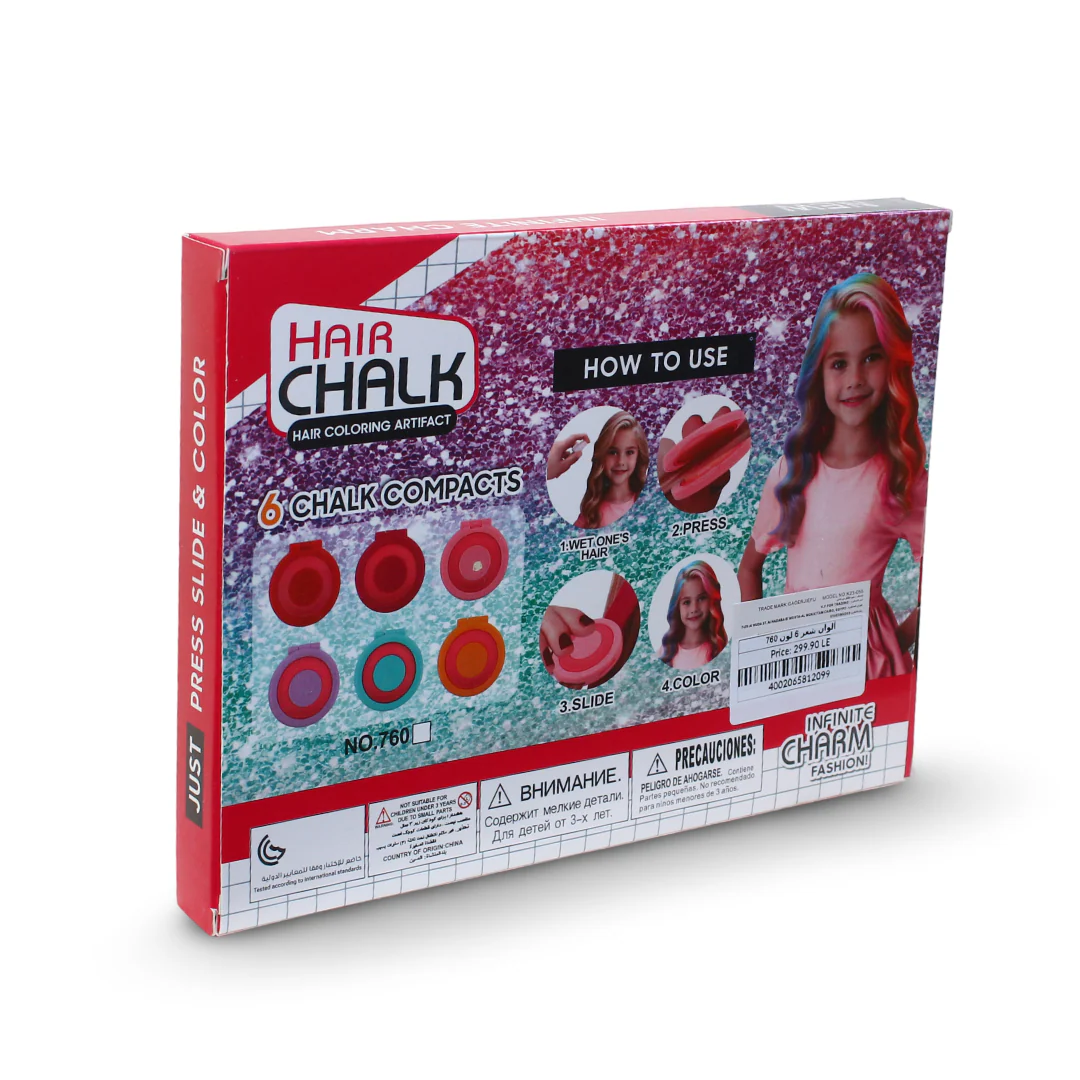 DIY Fashion Girl Hair Chalk Kit – 6 Colors - Image 2