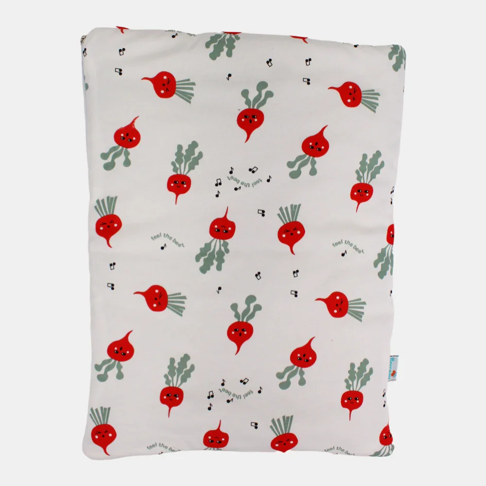Unisex Baby Sleeping Bag - Off-white with Feel the Beet Design - Image 2