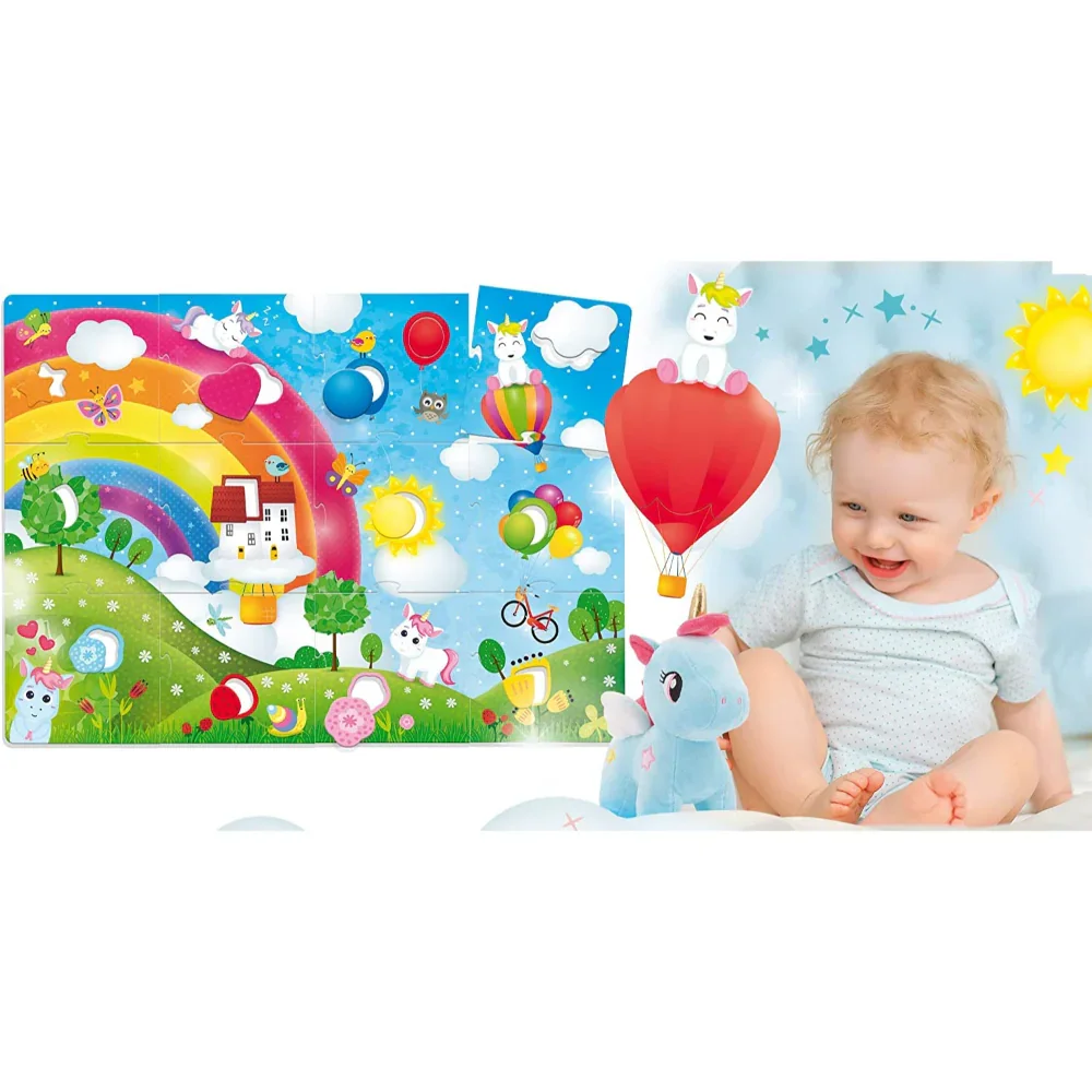 Lisciani Baby Unicorn Puzzle & Plush Toy Set - Image 4