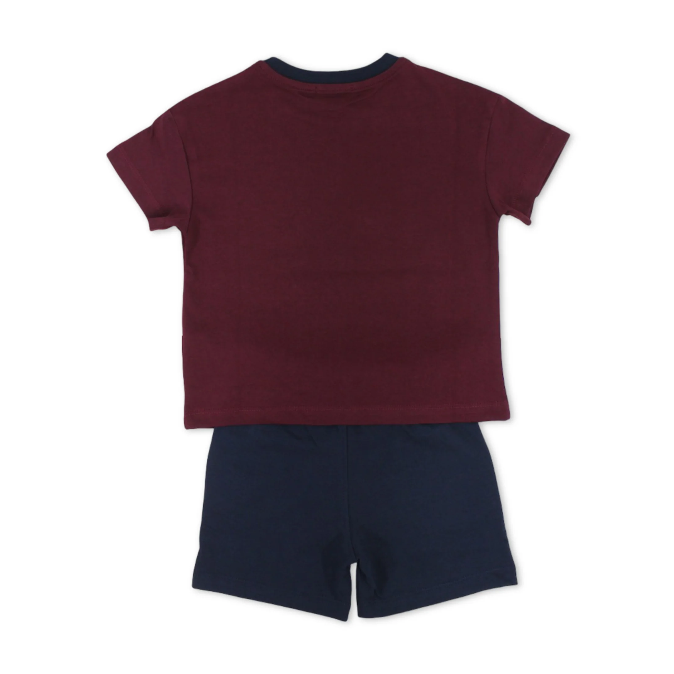Boys Cotton Pajama – Burgundy with "Dream" Print - Image 2