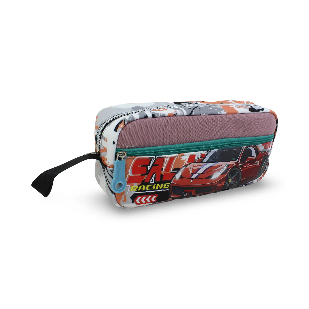 Racing Car Pencil Case – Dusty Pink