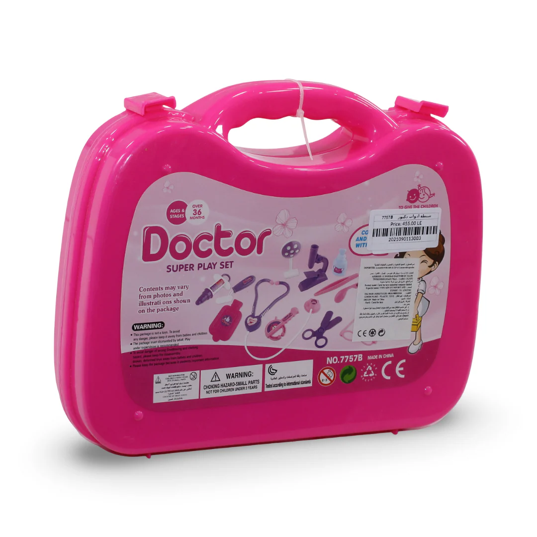 Children's Doctor Toy Set – Pink - Image 2