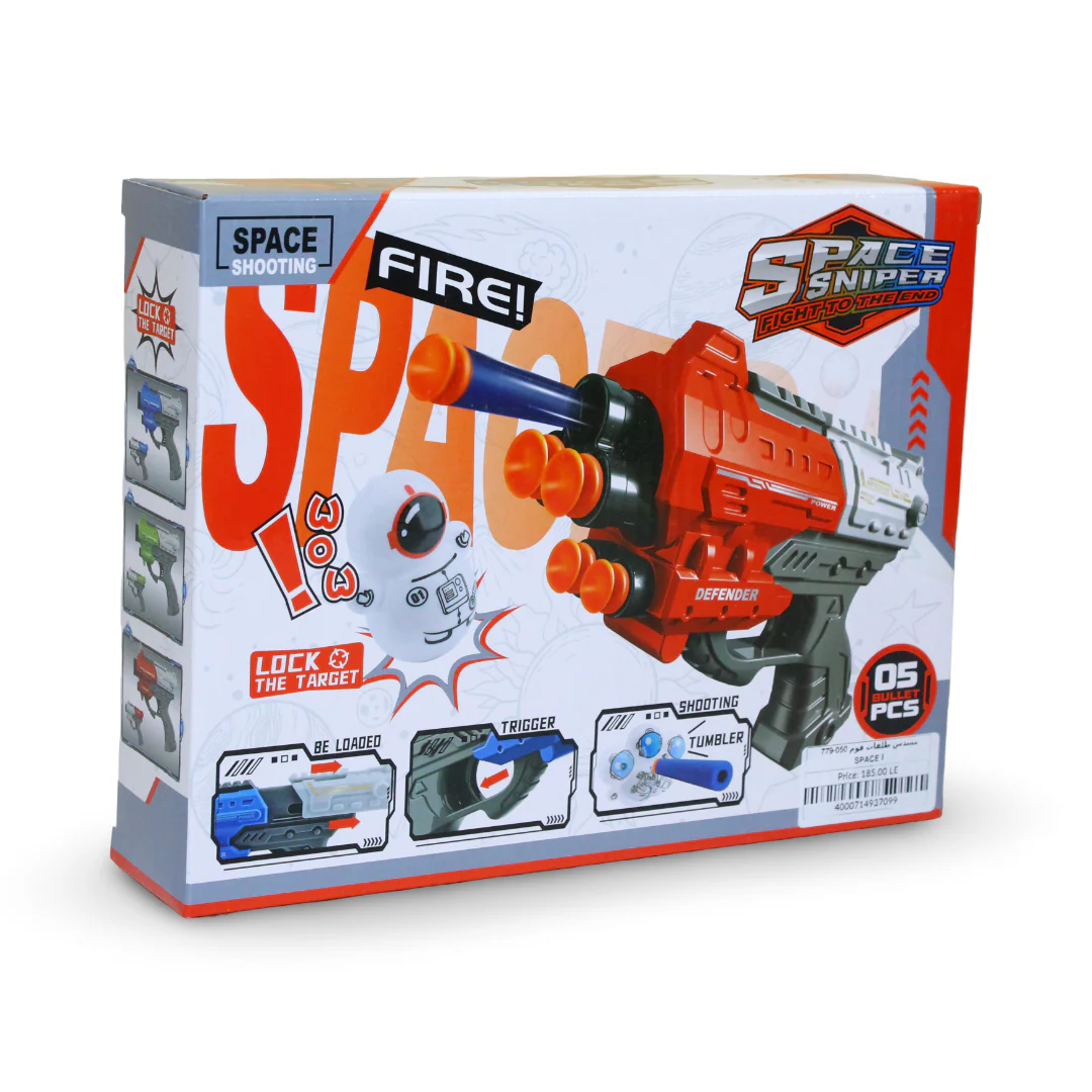 "Space Sniper" Foam Dart Blaster Toy Set – Green - Image 3