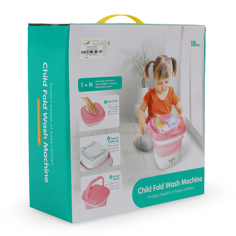 Child Fold Wash Machine – Pink