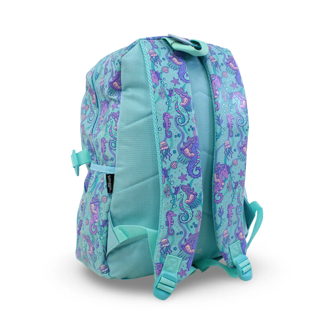 Smiggle Backpack Seahorse Design 17 Inches – Aqua - Image 2