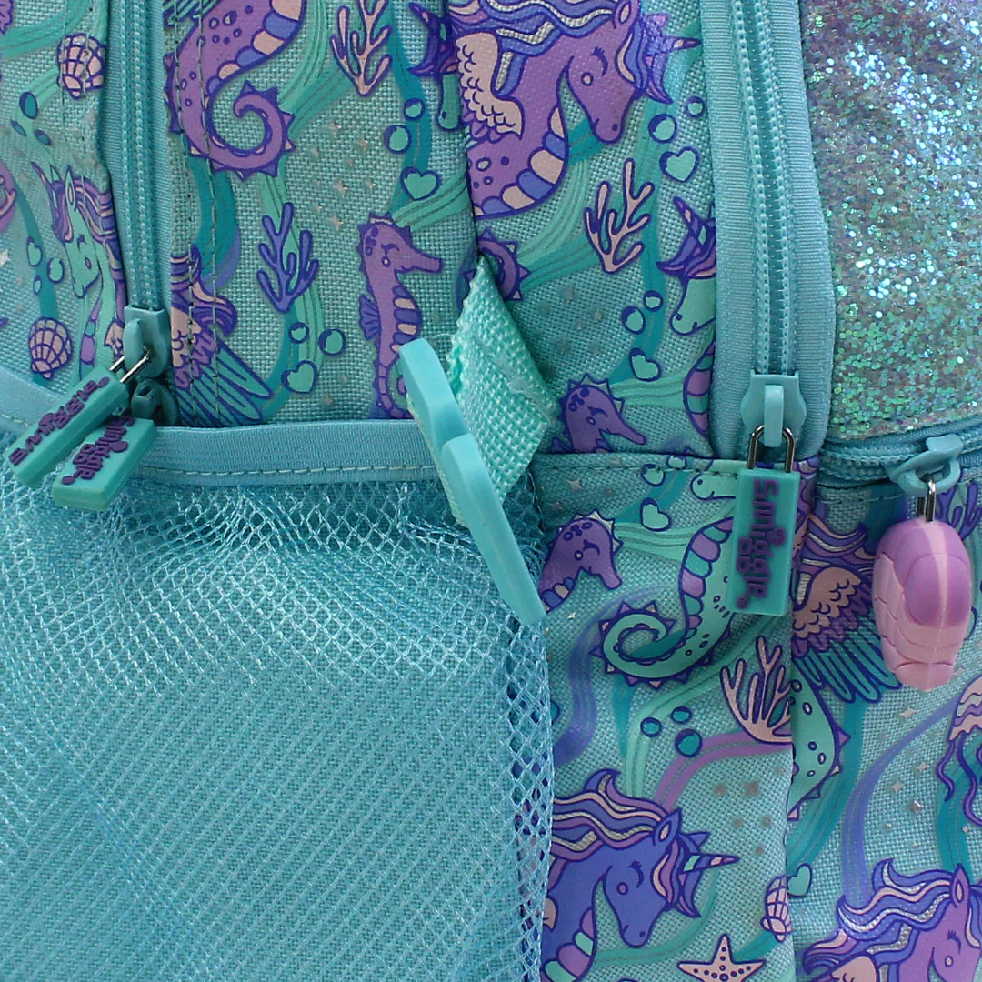 Smiggle Backpack Seahorse Design 17 Inches – Aqua - Image 3