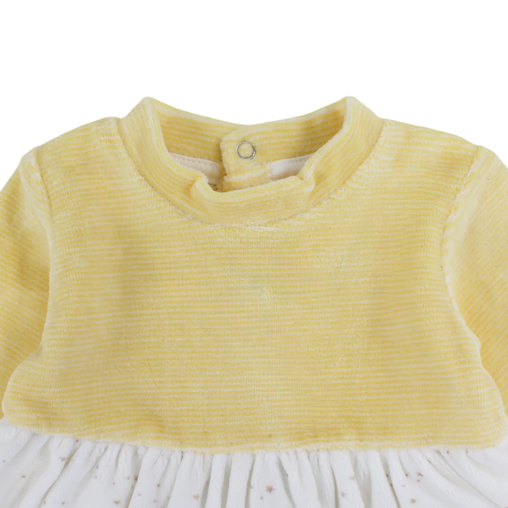 Baby Girls Velvet Dress – Cute Girl Embroidery - Image 3
