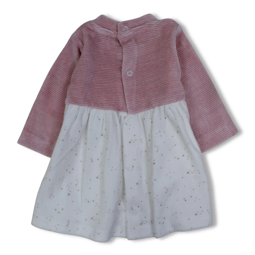 Baby Girls Velvet Dress – Cute Girl Embroidery - Image 5