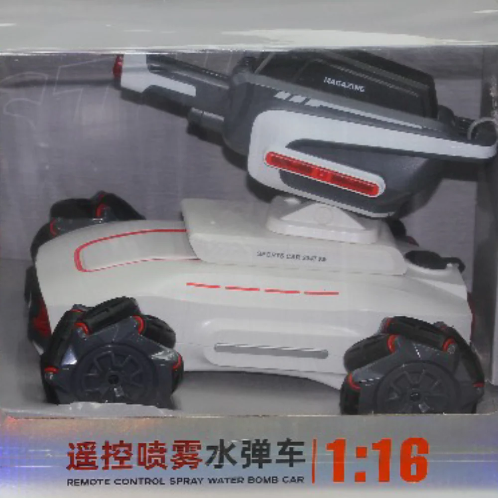 Remote Control Toy Car with a Water Bomb and Spray Feature – White - Image 3