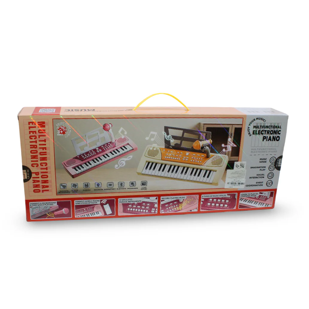 Electronic Piano with Microphone – Salmon - Image 2