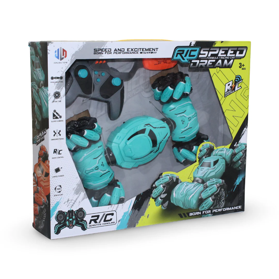 "RC Speed Dream" Formula 1 Stunt Car – Aqua - Image 2