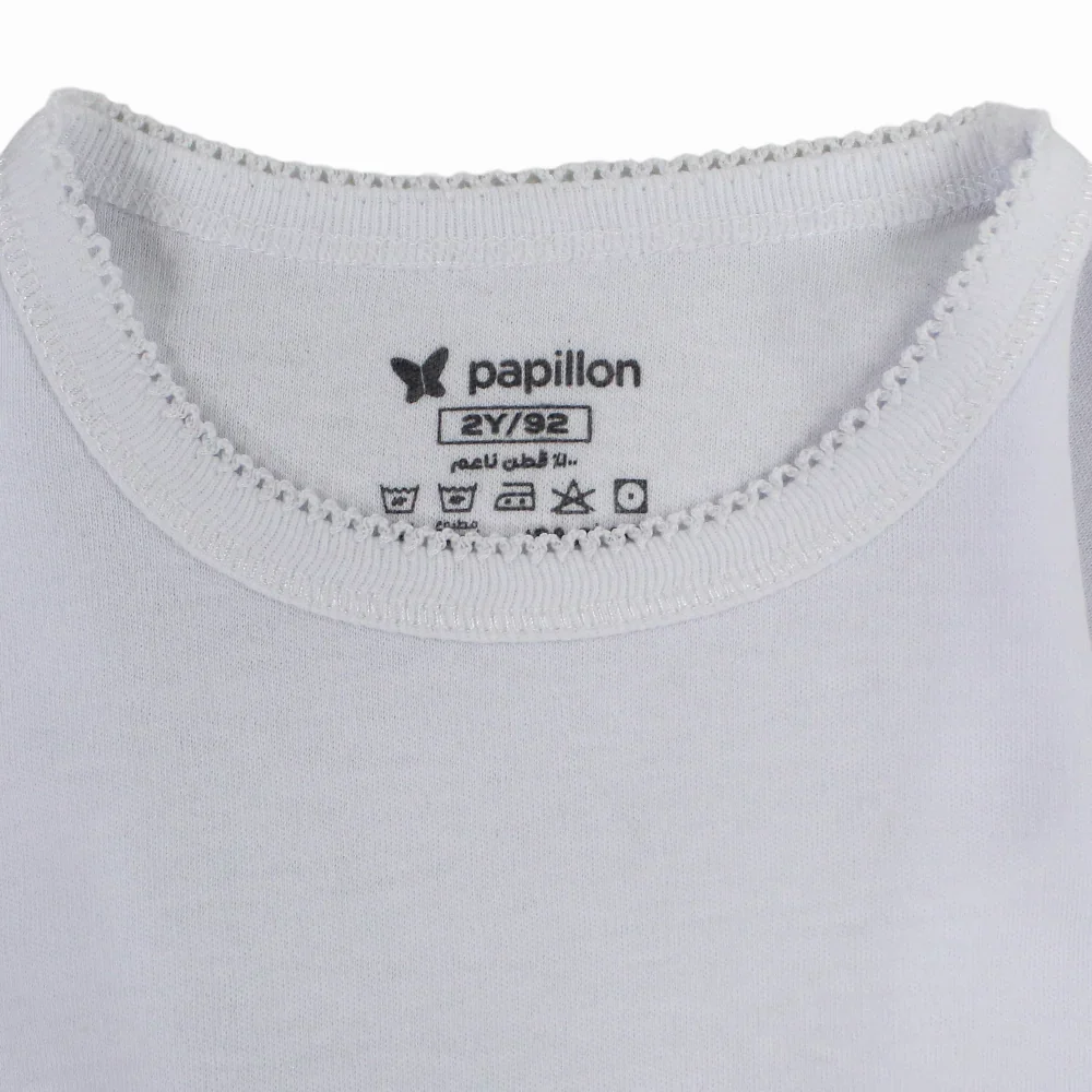 Girls Cotton Long-Sleeved Undershirt – White - Image 4