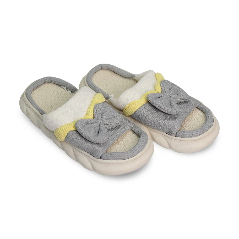 Woman Fur Slippers – with Bow Design - Image 6