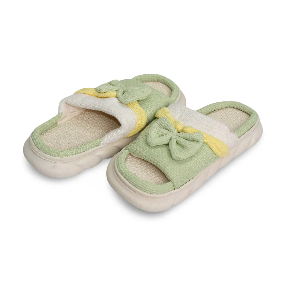 Woman Fur Slippers – with Bow Design - Image 7