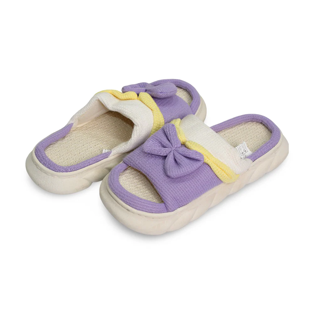 Woman Fur Slippers – with Bow Design - Image 9