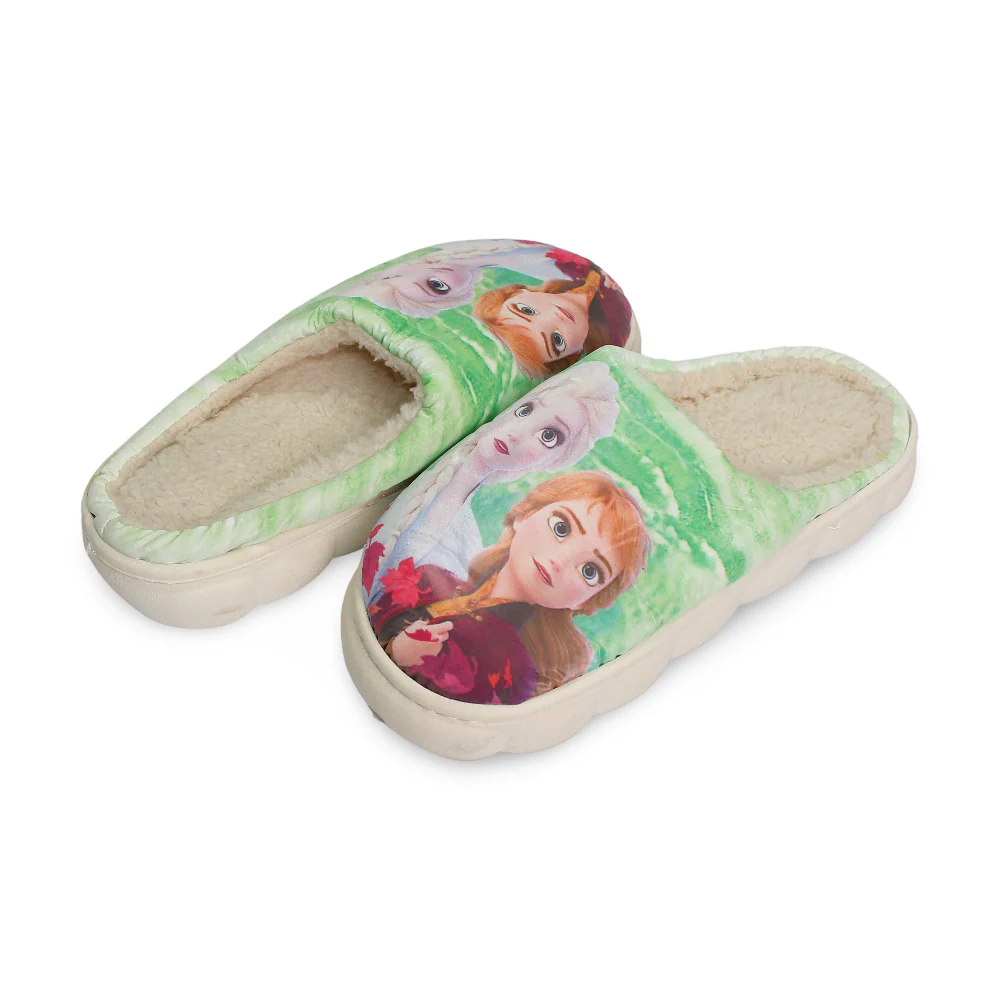 Girls Fur Slippers – Frozen Design - Image 2