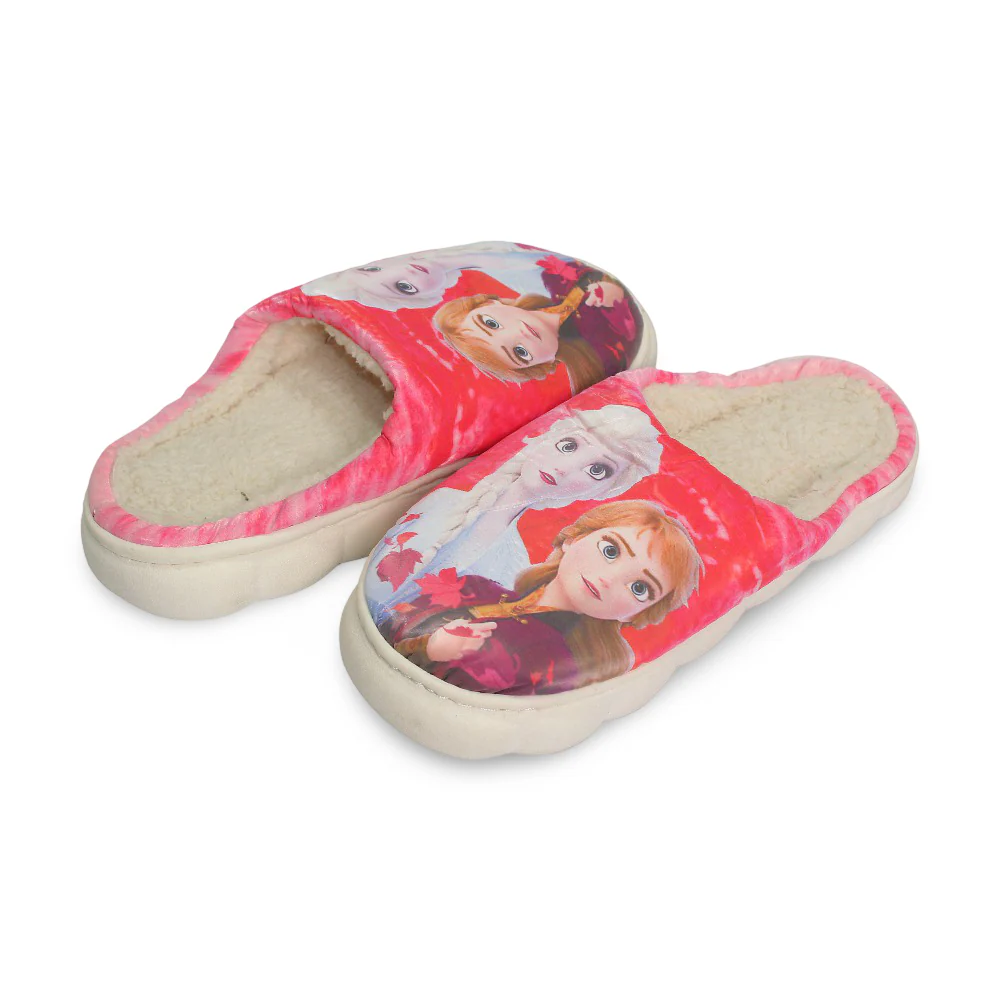 Girls Fur Slippers – Frozen Design - Image 8