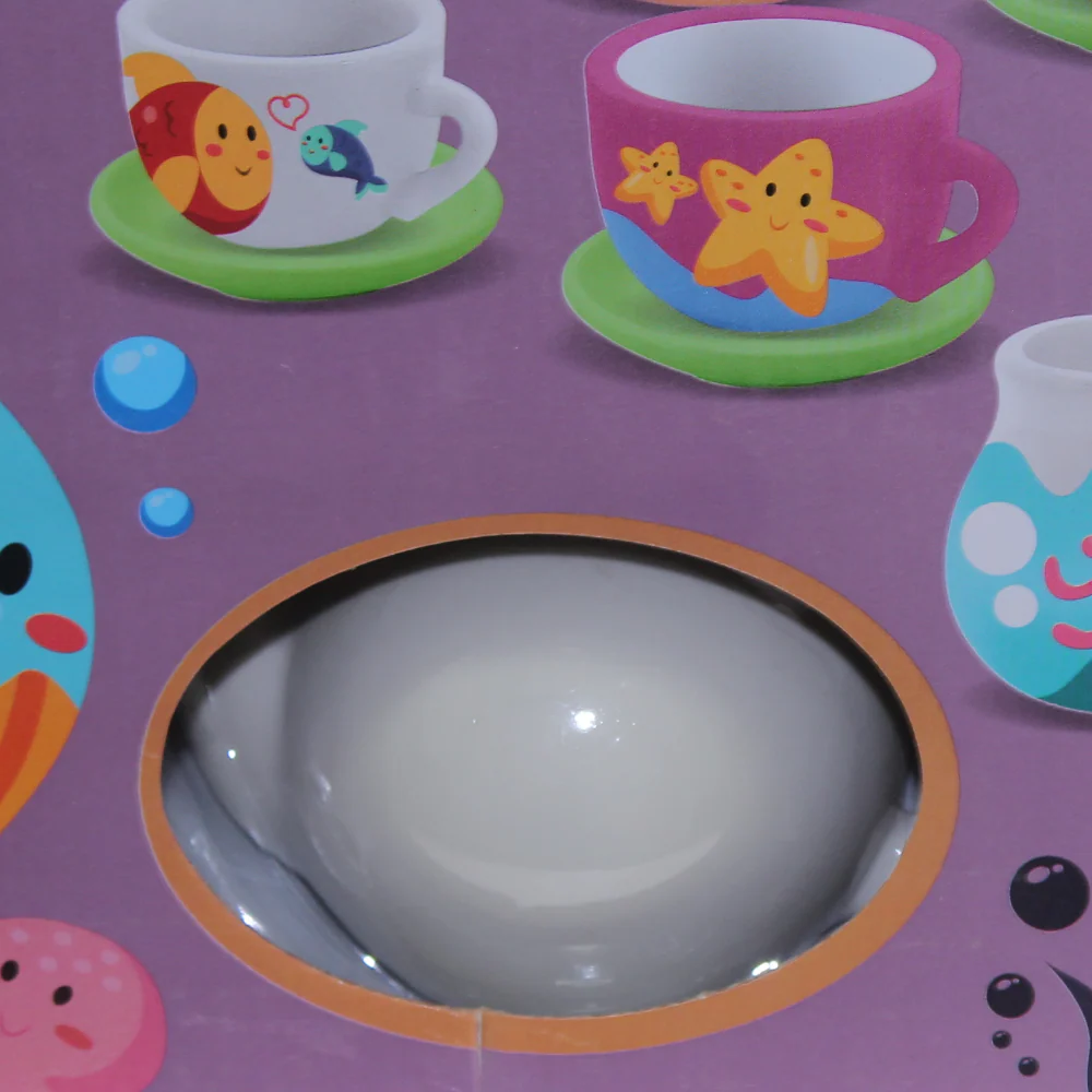 DIY Paint-Your-Own Ceramic Tea Set - 14 Pcs - Image 4